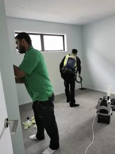 Vacuuming all room for new build clean
